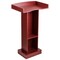 Wooden Podium Stand with Storage Shelves Presentation Lectern Brown